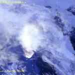 NOAA 14,  22.01.2001  5:23  GMT. Вулкан на острове Ян Майен. Норвежское море.
