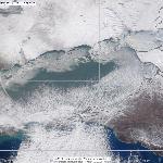 Динамика развития ледовой обстановки на Азовском море, 28.01.2012, Aqua