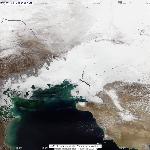 Динамика развития ледовой обстановки на севере Каспийского моря, 14.03.2012